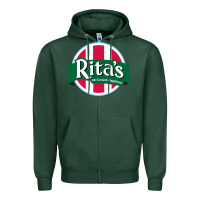 Sports Green rita's italian ice cafe Zipper Hoodie - linhVisuals