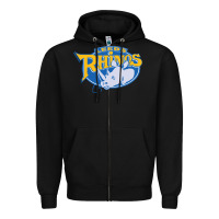 Black leed rhinos Zipper Hoodie - linhVisuals