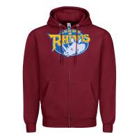 Burgundy leed rhinos Zipper Hoodie - linhVisuals