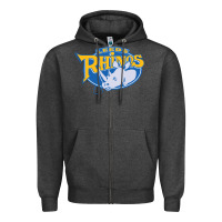 Charcoal Heather leed rhinos Zipper Hoodie - linhVisuals