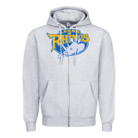 Heather Grey leed rhinos Zipper Hoodie - linhVisuals
