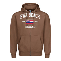 Chestnut ewa beach hawaii hi vintage state athletic style t shirt Zipper Hoodie - linhVisuals