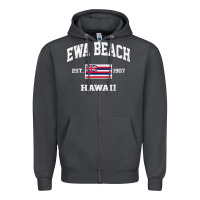 Smoke ewa beach hawaii hi vintage state athletic style t shirt Zipper Hoodie - linhVisuals