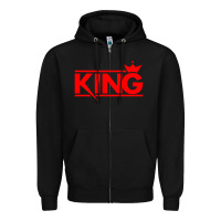 Black king Zipper Hoodie - linhVisuals