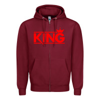 Burgundy king Zipper Hoodie - linhVisuals