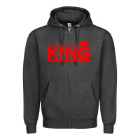 Charcoal Heather king Zipper Hoodie - linhVisuals