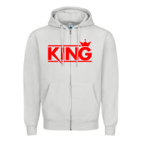 Dove Grey king Zipper Hoodie - linhVisuals
