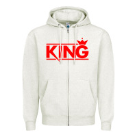 Oatmeal Heather king Zipper Hoodie - linhVisuals