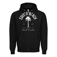 Black edisto beach sc palm tree edisto beach gift pullover hoodie Zipper Hoodie - linhVisuals