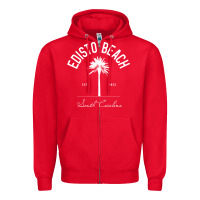 Red edisto beach sc palm tree edisto beach gift pullover hoodie Zipper Hoodie - linhVisuals