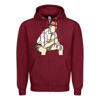 Burgundy russell coight Zipper Hoodie - linhVisuals