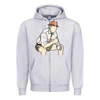 Heather Grey russell coight Zipper Hoodie - linhVisuals