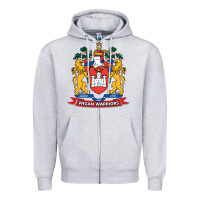 Heather Grey wigan warriors Zipper Hoodie - linhVisuals
