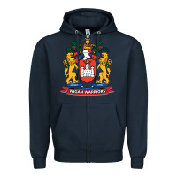 Navy wigan warriors Zipper Hoodie - linhVisuals