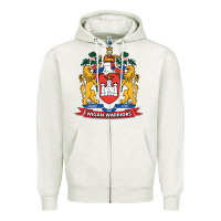 Oatmeal Heather wigan warriors Zipper Hoodie - linhVisuals