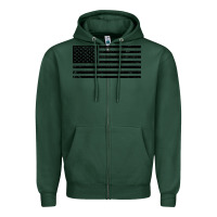 Sports Green black american flag distressed effect minimalist premium Zipper Hoodie - linhVisuals
