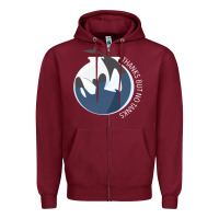 Burgundy thanks but no tanks Zipper Hoodie - linhVisuals
