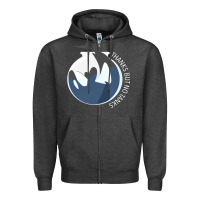 Charcoal Heather thanks but no tanks Zipper Hoodie - linhVisuals