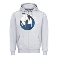 Heather Grey thanks but no tanks Zipper Hoodie - linhVisuals