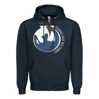 Navy thanks but no tanks Zipper Hoodie - linhVisuals