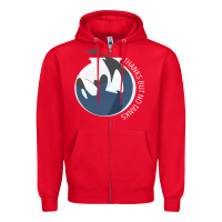 Red thanks but no tanks Zipper Hoodie - linhVisuals