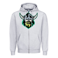 Heather Grey canberra raiders Zipper Hoodie - linhVisuals
