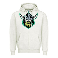 Oatmeal Heather canberra raiders Zipper Hoodie - linhVisuals