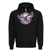 Black manly warringah sea eagles Zipper Hoodie - linhVisuals