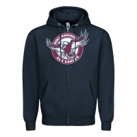Navy manly warringah sea eagles Zipper Hoodie - linhVisuals