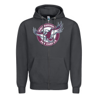 Smoke manly warringah sea eagles Zipper Hoodie - linhVisuals