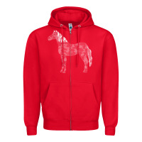 Red horse lover t  shirthorse t  shirt (1) Zipper Hoodie - linhVisuals