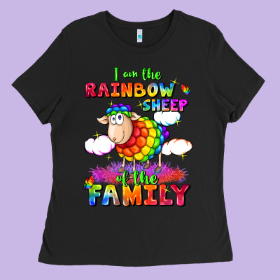 I Am The Rainbow Sheep Of The Family Ladies Tee Designed By Fadigitalartstudio