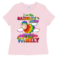 Bubblegum Pink I am the rainbow sheep of the family Ladies Tee - FaDigitalArtStudio
