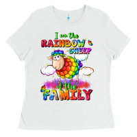 White I am the rainbow sheep of the family Ladies Tee - FaDigitalArtStudio
