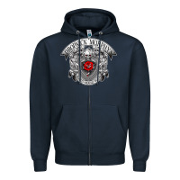 Navy dropkick murphy Zipper Hoodie - linhVisuals