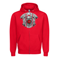 Red dropkick murphy Zipper Hoodie - linhVisuals