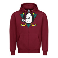 Burgundy the mighty ducks classic Zipper Hoodie - linhVisuals