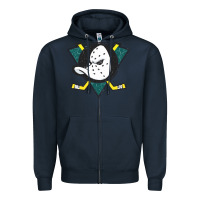 Navy the mighty ducks classic Zipper Hoodie - linhVisuals