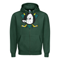 Sports Green the mighty ducks classic Zipper Hoodie - linhVisuals
