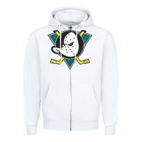 White the mighty ducks classic Zipper Hoodie - linhVisuals