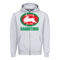 Heather Grey south sidney rabbitohs Zipper Hoodie - linhVisuals