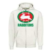 Oatmeal Heather south sidney rabbitohs Zipper Hoodie - linhVisuals