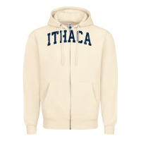 Sandshell ithaca new york ny vintage sports design navy design t shirt Zipper Hoodie - linhVisuals