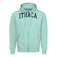 Seafoam ithaca new york ny vintage sports design navy design t shirt Zipper Hoodie - linhVisuals