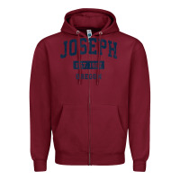 Burgundy joseph oregon or vintage sports established navy design t shirt Zipper Hoodie - linhVisuals