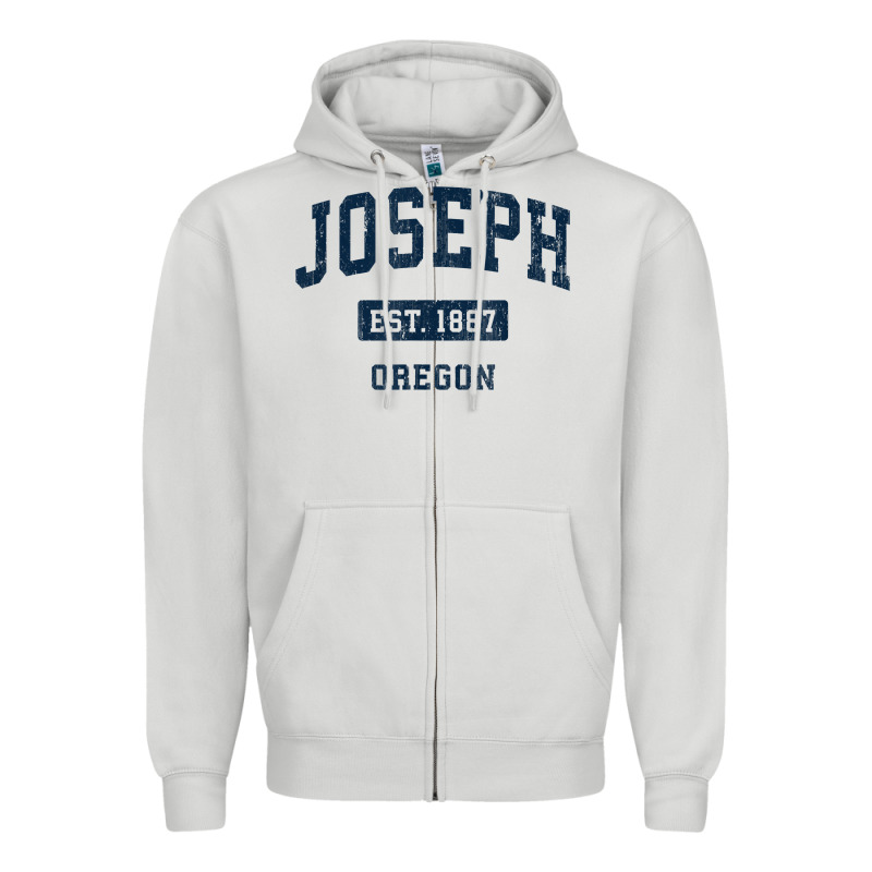 Joseph Oregon Or Vintage Sports Established Navy Design T Shirt Zipper Hoodie by linhVisuals | Teevron