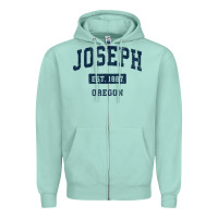 Seafoam joseph oregon or vintage sports established navy design t shirt Zipper Hoodie - linhVisuals