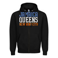Black jamaica queens new york ny t shirt Zipper Hoodie - linhVisuals