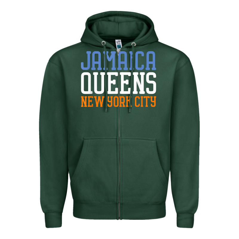 Jamaica Queens New York Ny T Shirt Zipper Hoodie by linhVisuals | Teevron