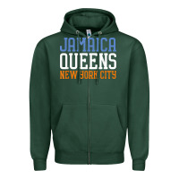 Sports Green jamaica queens new york ny t shirt Zipper Hoodie - linhVisuals